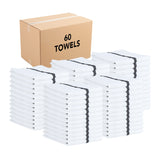 Hospeco® Qwick Wick Bar Mop Towel 30oz Black Stripe, Case of 60 (HOSN030-W65BLK-5DZ) Case of 60