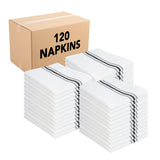 Arkwright Home® Mariposa Bistro NaPackin 18x22 Black Stripe, 12/Pack (BISTRO-BL) Pack of 12
