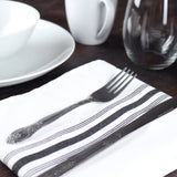 Arkwright Home® Mariposa Bistro NaPackin 18x22 Black Stripe, 120/Case (BISTRO-BL-CS) Case of 120