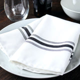 Arkwright Home® Mariposa Bistro NaPackin 18x22 Black Stripe, 120/Case (BISTRO-BL-CS) Case of 120