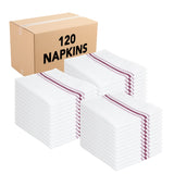 Arkwright Home® Mariposa Bistro NaPackin 18x22 Burgundy Stripe, 12/Pack (BISTRO-BUR) Pack of 12