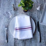Arkwright Home® Mariposa Bistro NaPackin 18x22 Burgundy Stripe, 12/Pack (BISTRO-BUR) Pack of 12