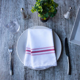 Arkwright Home® Mariposa Bistro NaPackin 18x22 Red Stripe, 120/Case (BISTRO-R-CS) Case of 120