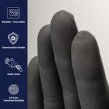 Art Noir® Latex Powder Free 6 mil Exam Gloves, Black, Lrg, Case of 1000 (HOSPHM916) Case of 1000
