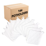 Hospeco® Cooks Linen Pot Holder 7x7 White, 12/Pack (HOSPOT-WHITE) Pack of 12