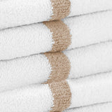 Hospeco® Power Gym Hand Towel 16x27 Beige Stripe, 120/Case (HOSPWR-1627-3BGCS-CS) Case of 120