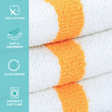 Hospeco® Power Gym Hand Towel 16x27 Gold Stripe, 120/Case (HOSPWR-1627-3GLDCS-CS) Case of 120