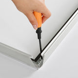 MT Displays Portable 1.25" Snap Frame Poster size 40"x60"Silver with white backing and Pet cover (UCN325NP46X2000) Each