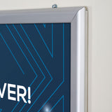 MT Displays Portable 1.25" Snap Frame Poster size 36"x48"Silver with white backing and Pet cover (UCN325NP36X2000) Each