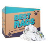 Hospeco® R2-W50 T-Shirt Reclaimed Rags White, 50lb Box (HOSR2-W50-50) 50lb Box