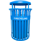 Streetscape Classic Recycling Receptacle with Rain Hood (5221) Each