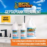 Hospeco® Septic Serpent Septic Tank Cleaner 128 oz (1 Gallon), Case of 4 (HOSSEPTIC-128) Case of 4