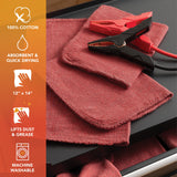 Arkwright Home® Messy Mechanic Shop Towels 12x14 Red, 100/Bag, Case of 6 Bags (SHOP-100-RD) Case of 600