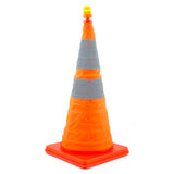 Tolco® Collapsible Safety Cone, Orange w/Reflective Collars, 28" High (HOSTCF28DW-REF-46) Each