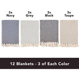 Arkwright Home® Common Ground Throw 50x70 Chevron Pattern, 12/Case (THROW-CHEV-50X70-CS) Case of 12