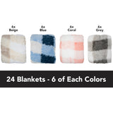 Arkwright Home® Picnic Check Throw Blanket 50x60 Assorted, 24/Case (THROW-CHECK-50X60-CS) Case of 24