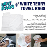 Hospeco® W68 Shop Towel Terry Wipers White, 10lb Bag (HOSN-W68-10BG) 10lb Bag