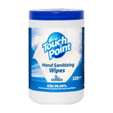 Touch Point® Touch Point® Hand Sanitizing Wipes Canister, 6.7"x6.75", 320/Canister (HOSPNPWS320HS) 1 Roll