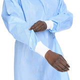 Halyard Basics Non-Reinforced Surgical Gown with Towel Large Blue Sterile Disposable (654134_CS) 20/CS