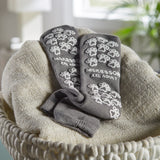 McKesson Terries™ Slipper Socks Unisex Adult 2X-Large Single Tread Single Patient Use Gray (504733_PR) 1/PR