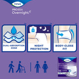 TENA ProSkin Overnight™ Super Unisex Adult Absorbent Underwear Pull On with Tear Away Seams Large Disposable Heavy Absorbency (1053409_BG) 14/BG