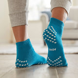 McKesson Slipper Socks Unisex Adult Large Single Tread Single Patient Use Teal (1038459_CS) 48/CS