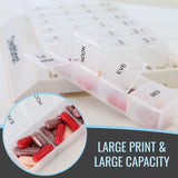 HealthSmart® Pill Organizer Large 7 Day 4 Dose (724874_EA) 1/EA