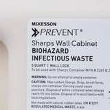McKesson Prevent® Sharps Container Cabinet / Wall Enclosure High Impact Polystyrene Wall Mount Locking (855128_CS) 2/CS