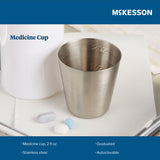 McKesson Argent™ Medicine Cup 2 oz. Silver Stainless Steel Reusable NonSterile (970121_EA) 1/EA
