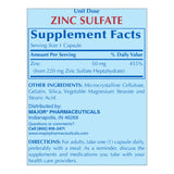 Major Pharmaceuticals Mineral Supplement Zinc Sulfate 220 mg Strength Capsule 100 per Box (1215377_BX) 100/BX