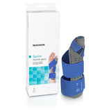 McKesson Wrist Brace with Thumb Spica Palmar Pad Aluminium / Foam / Nylon / Plastic / Polyester Left Hand Blue / Gray Large / X-Large (1159135_EA) 1/EA