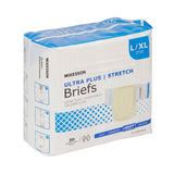 McKesson Ultra Plus Stretch Unisex Adult Incontinence Brief Large / X-Large Disposable Heavy Absorbency (884169_BG) 1/BG
