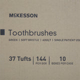 McKesson Toothbrush Green Adult Soft (888502_BX) 144/BX