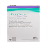 DuoDERM® Extra Thin CGF® Thin Hydrocolloid Dressing Film Backing 4 X 4 Inch Square Hydrocolloid / Film (187664_BX) 10/BX