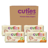 Cuties® Complete Care Unisex Baby Diaper Size 1 Disposable Heavy Absorbency (699151_CS) 4/CS