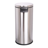 McKesson Trash Can 32 Quart / 8 gal. Silver Metal Round (1223690_CS) 1/CS