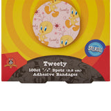 Looney Tunes™ Adhesive Spot Bandage 7/8 Inch Plastic Round Kid Design (Tweety) Sterile (516298_CS) 24/CS