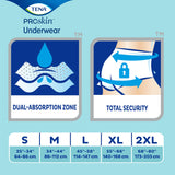 TENA® ProSkin™ Extra Unisex Adult Absorbent Underwear Pull On with Tear Away Seams Small Disposable Moderate Absorbency (978862_CS) 64/CS