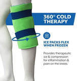 Polar Ice® Cold Pack with Wrap Knee Standard 13 X 16 Inch Nylon / Polyester / Water Reusable (1106916_EA) 1/EA