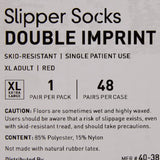 McKesson Terries™ Slipper Socks Unisex Adult X-Large Double Tread Single Patient Use Red (553042_PR) 1/PR