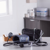 McKesson Brand Reusable Aneroid / Stethoscope Set 23 to 33 cm Adult Cuff Dual Head Sprague Stethoscope Pocket Aneroid (1089467_CS) 12/CS