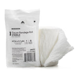 McKesson Fluff Bandage Roll 4-1/2 Inch X 3-1/10 Yard 8-Ply Sterile 1 per Pouch (1102426_CS) 100/CS