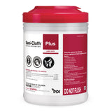 Sani-Cloth® Plus Surface Disinfectant Cleaner Premoistened Germicidal Manual Pull Wipe 160 Count Canister Alcohol Scent NonSterile (370845_BX) 160/BX