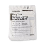 McKesson Perry® Surgical Glove Size 6.5 Sterile Latex Standard Cuff Length Smooth Brown Not Chemo Approved (1044729_CS) 200/CS