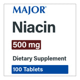 Major® Dietary Supplement Niacin 500 mg Strength Tablet 100 per Bottle (852663_BT) 1/BT