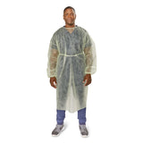 McKesson Protective Procedure Gown One Size Fits Most Yellow NonSterile Not Rated Disposable (1247973_CS) 100/CS
