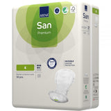Abena® San Premium Bladder Control Pad 7.8 X 16.5 Inch Moderate Absorbency Fluff / Polymer Core Size 4 (1218216_CS) 270/CS