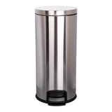 McKesson Trash Can 32 Quart / 8 gal. Silver Metal Round (1223690_EA) 1/EA