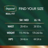 Depend® Real Fit® Male Adult Absorbent Underwear Waistband Style Large / X-Large Disposable Heavy Absorbency (1246166_CS) 24/CS