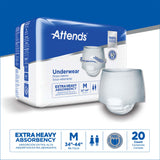 Attends® Care Unisex Adult Absorbent Underwear Pull On with Tear Away Seams Medium Disposable Heavy Absorbency (771656_CS) 80/CS
